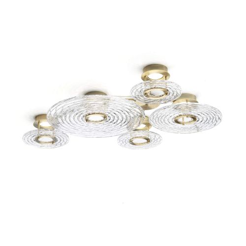 Ceiling light with Florentine crystal discs