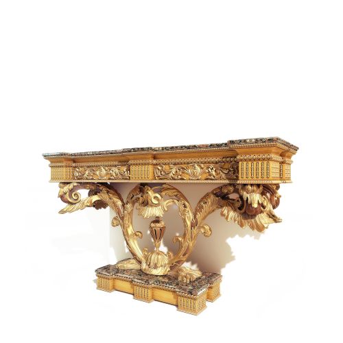 Console with marble