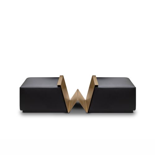 Pouf with Magazine Rack