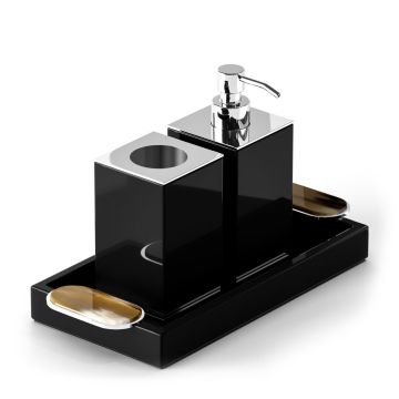 Arcahorn Argentella black Bathroom Set
