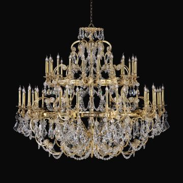 Badari Roma 50-Light Chandelier with Crystals