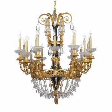 Badari Museo 16-Light Chandelier with Bohemian Crystals