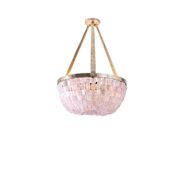 Badari Twiggy Pink Quartz Chandelier