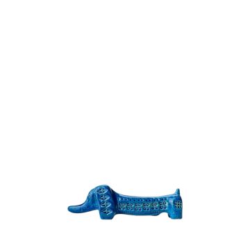 Bitossi Ceramiche RIMINI BLU MINIATURE Dachshund Figurine