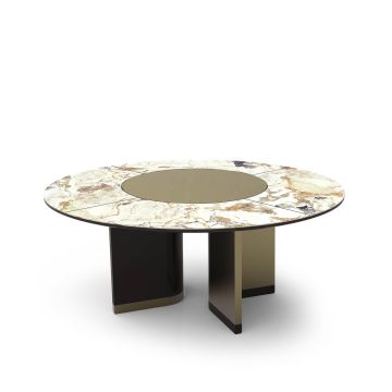 Ikat Table with Lazy Susan