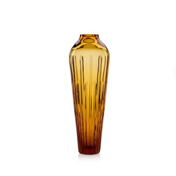 Mario Cioni Vase Lekytos Dark Amber Crystal