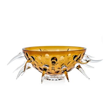 Mario Cioni Bowl Erinaceus Amber Crystal