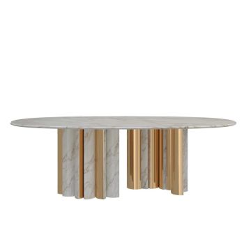 Morello Gianpaolo Dining Table Oval Wooden Dining Table Flare