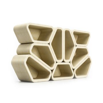 Pimar Bookcase Messapo L Beige Stone