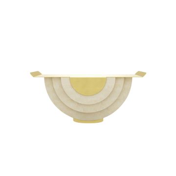 Pimar Coffee Table Romano Stone Brass