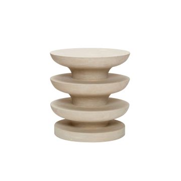 Pimar Stool Ondulation Beige Stone