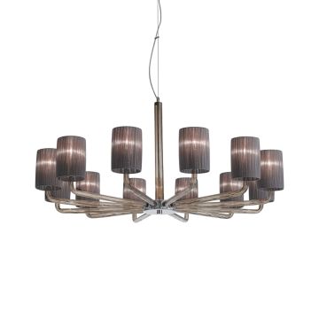 Sylcom Chandelier Can Can 12 Lights Smoked