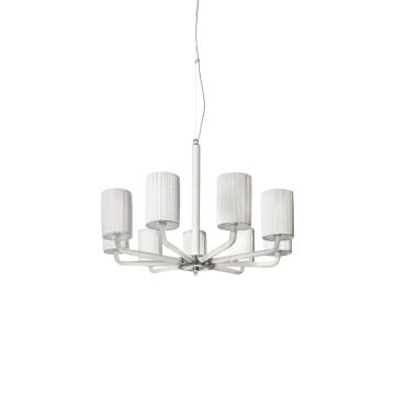 Sylcom Chandelier Can Can 9 Lights Milk White