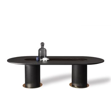 Vibieffe Dining Table Circle Oval
