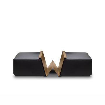 Pouf with Magazine Rack