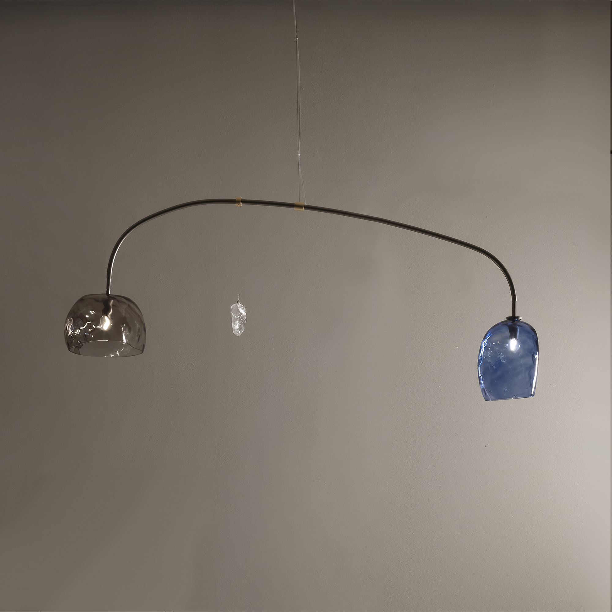 Patrizia Volpato Equilibrio Chandelier inspired by Alexander Calder, luxury lighting design in Murano glass