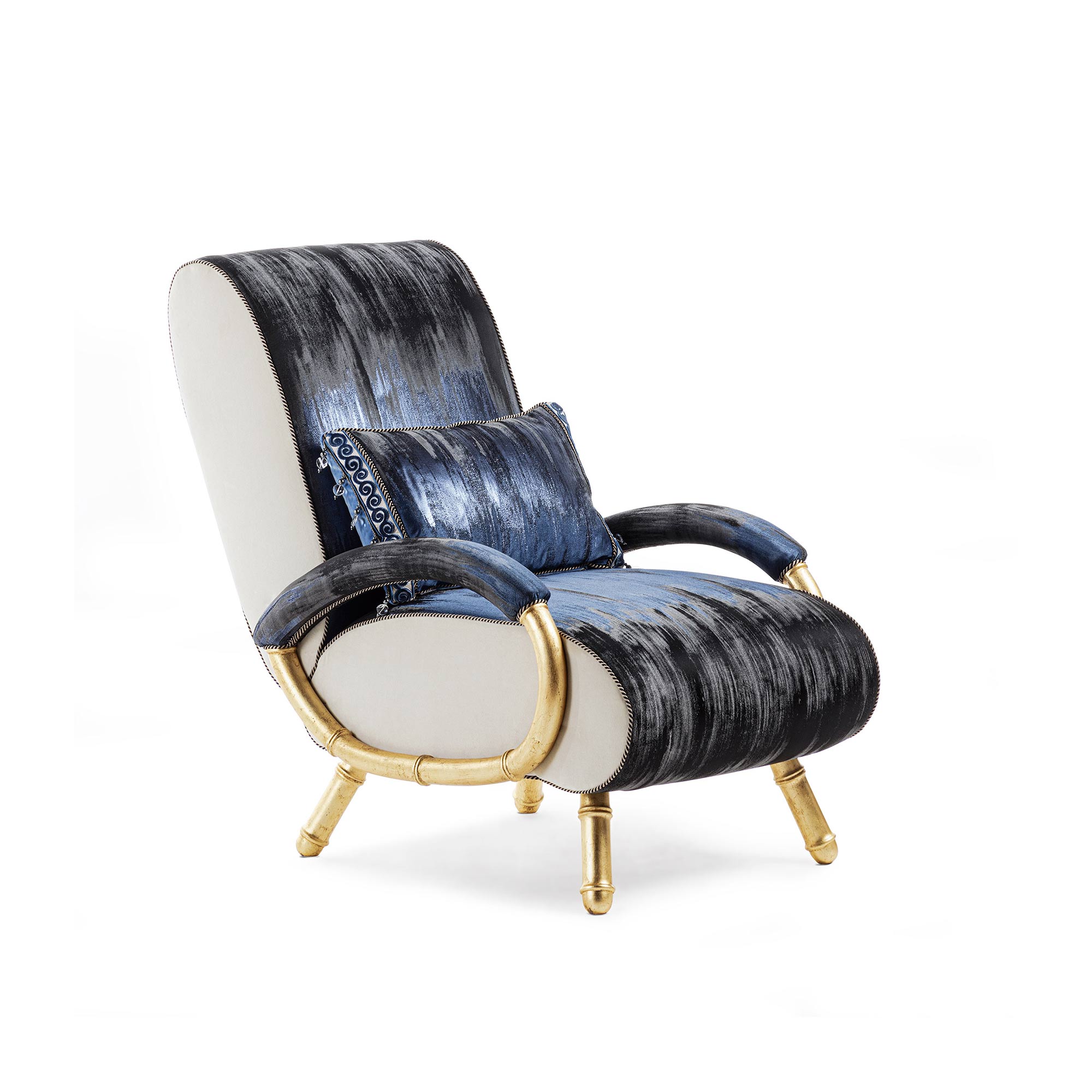 Eden armchair by Provasi, classic Italian upholstered luxury furniture