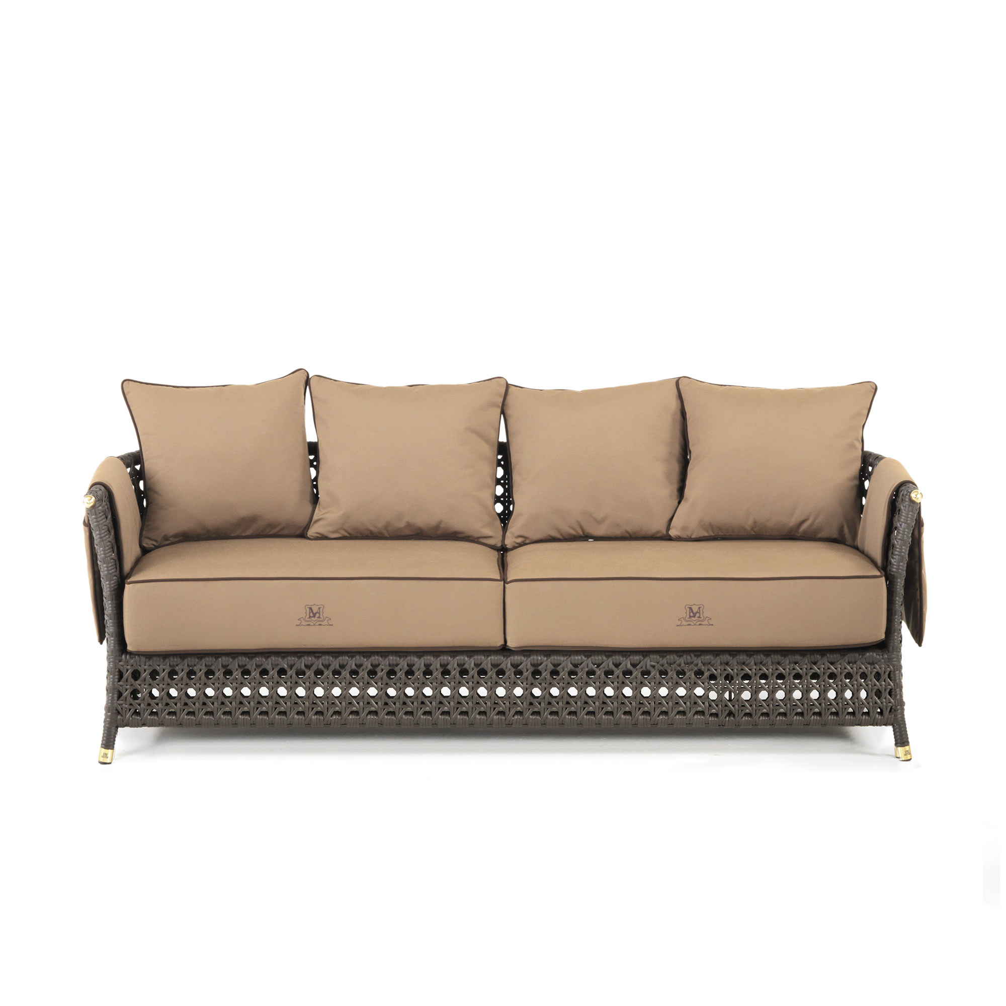 Samuele Mazza by DFN Wezen 3 Seat Sofa, modular Italian outdoor furniture for terraces and hospitality projects