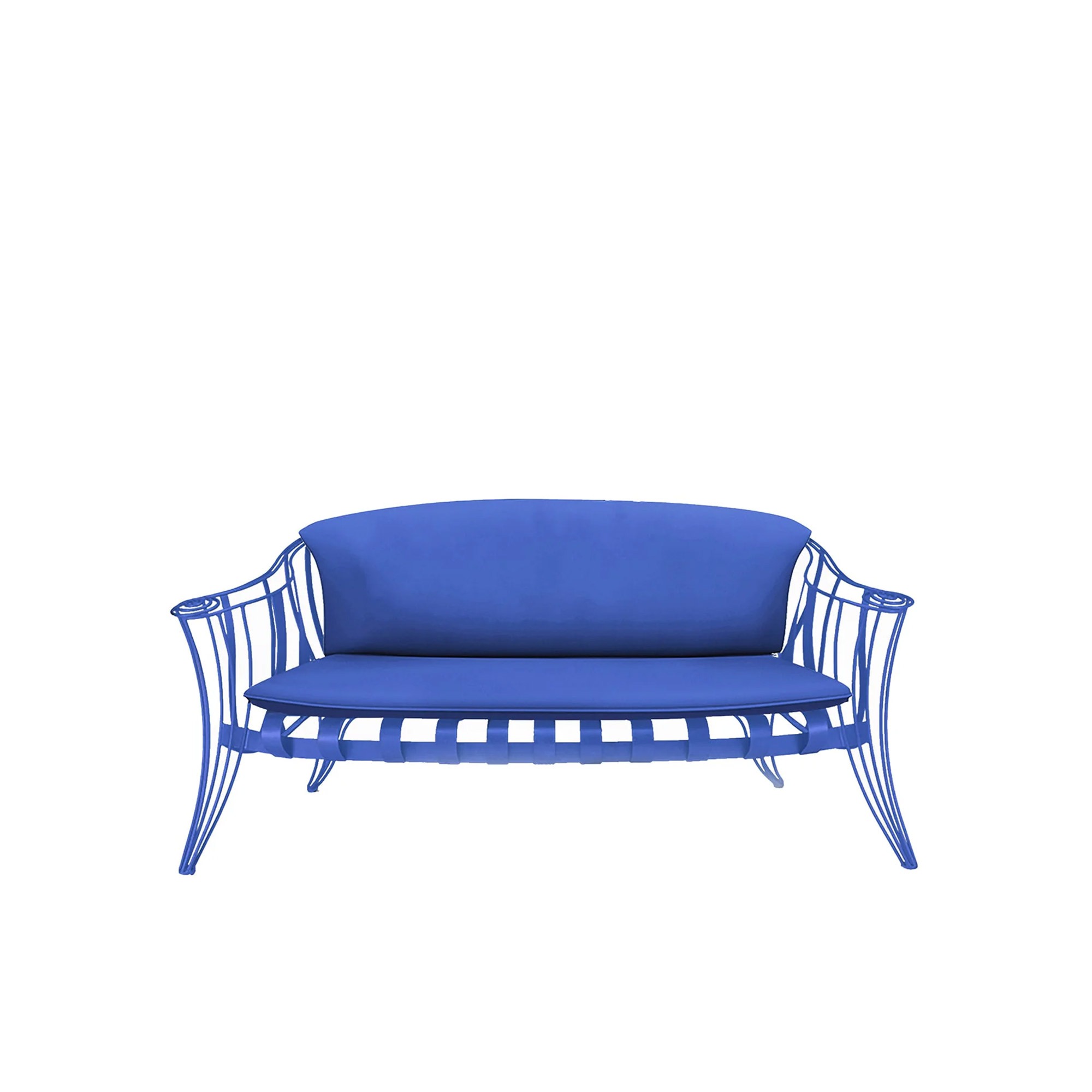 Sergio Villa Lacquered Opus Garden Sofa, sculptural Italian outdoor furniture designed with Carlo Rampazzi