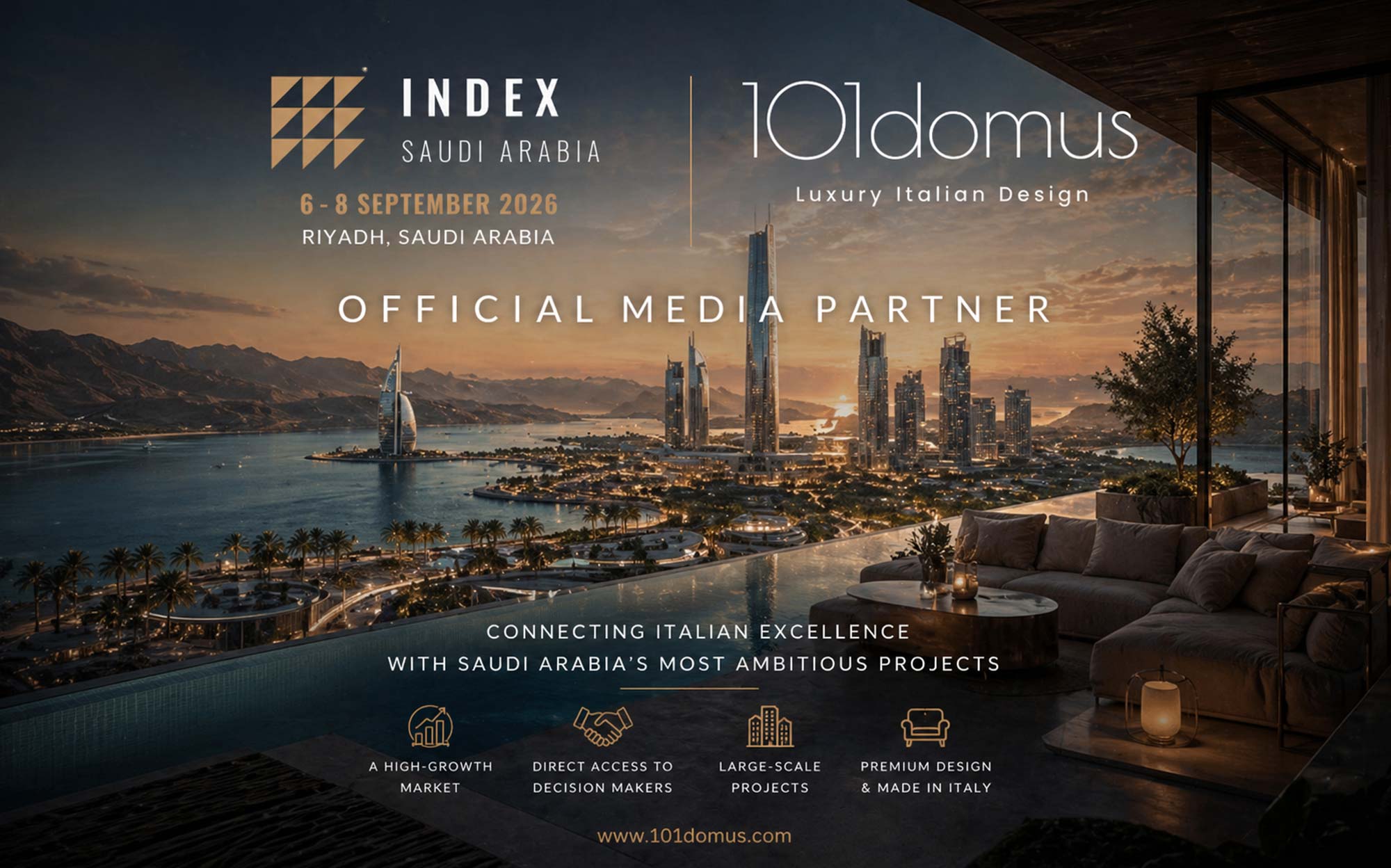 101domus Official Media Partner of INDEX Saudi Arabia 2026