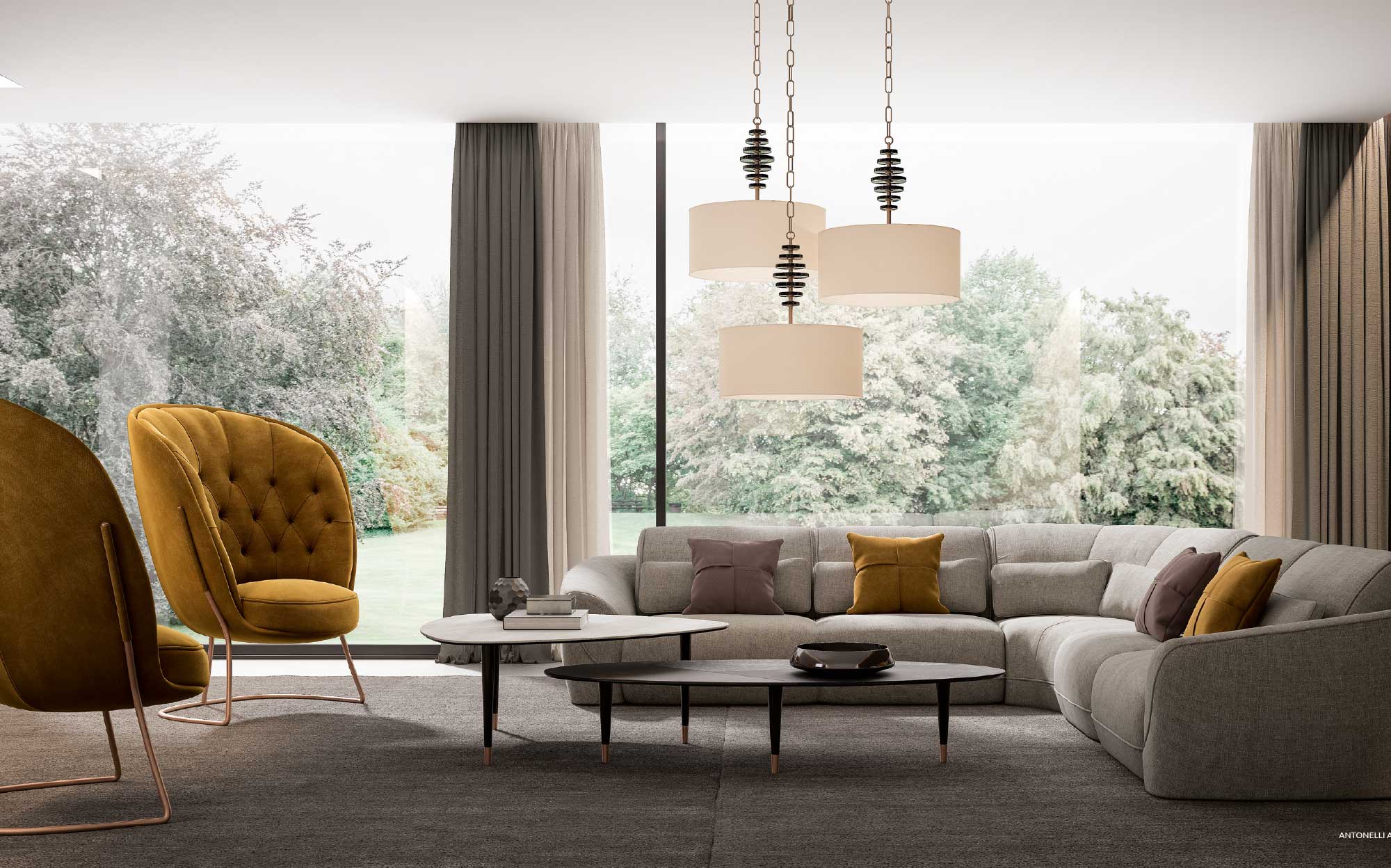  Современная гостиная с модульным диваном от Antonelli Atelier – 101DOMUS