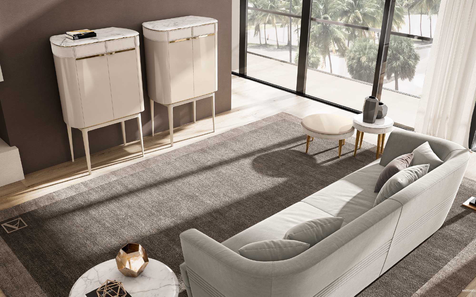 Светлые комоды и мягкий диван от Antonelli Atelier – 101DOMUS