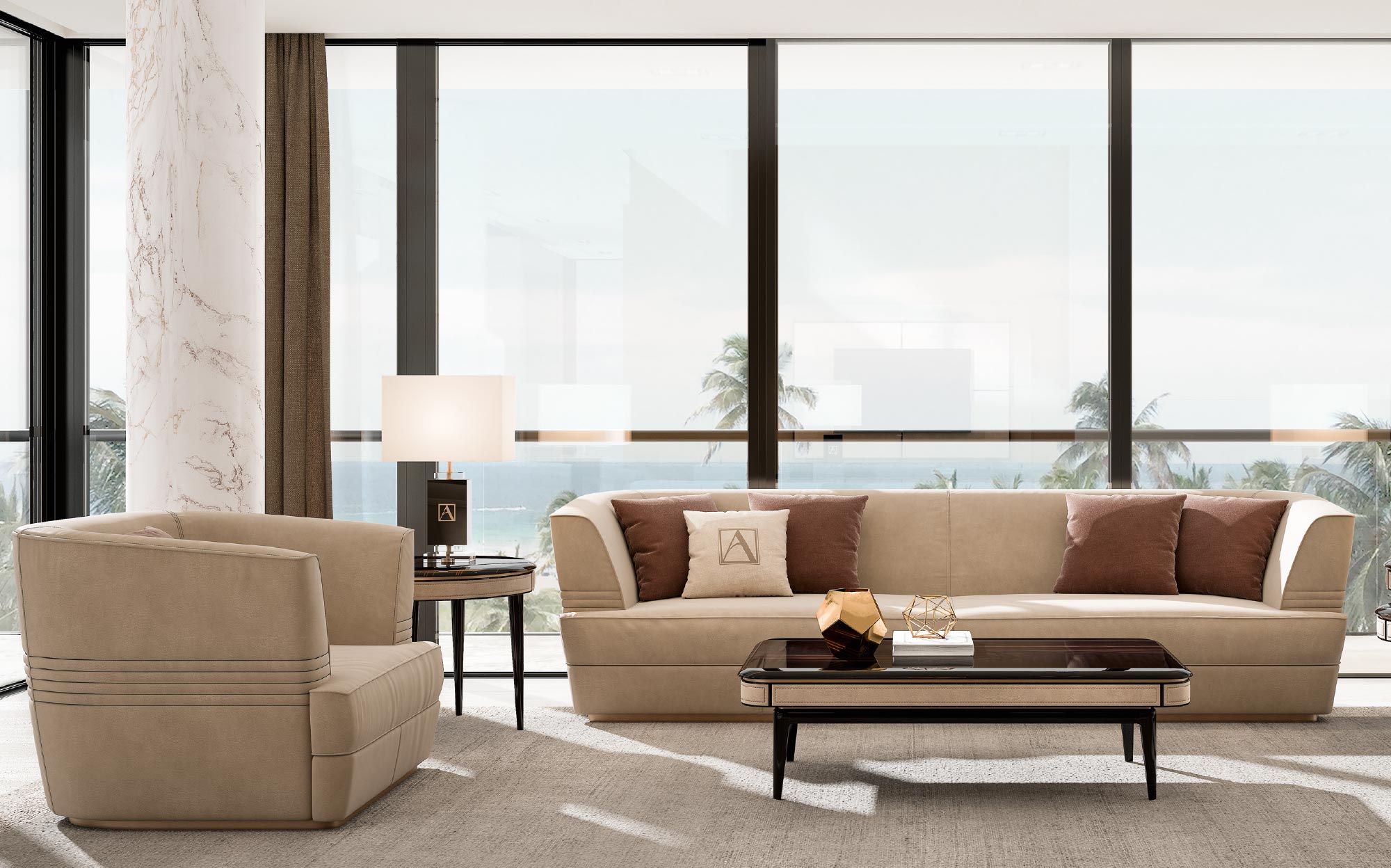  Бежевый диван в современном оформлении от Antonelli Atelier – 101DOMUS