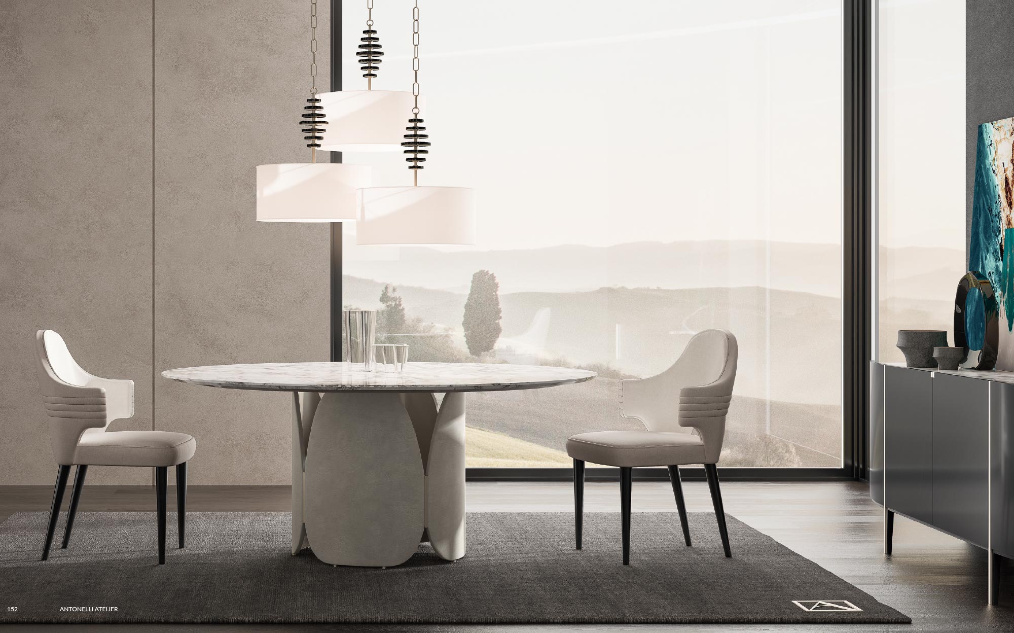 Круглый обеденный стол и стулья от Antonelli Atelier – 101DOMUS