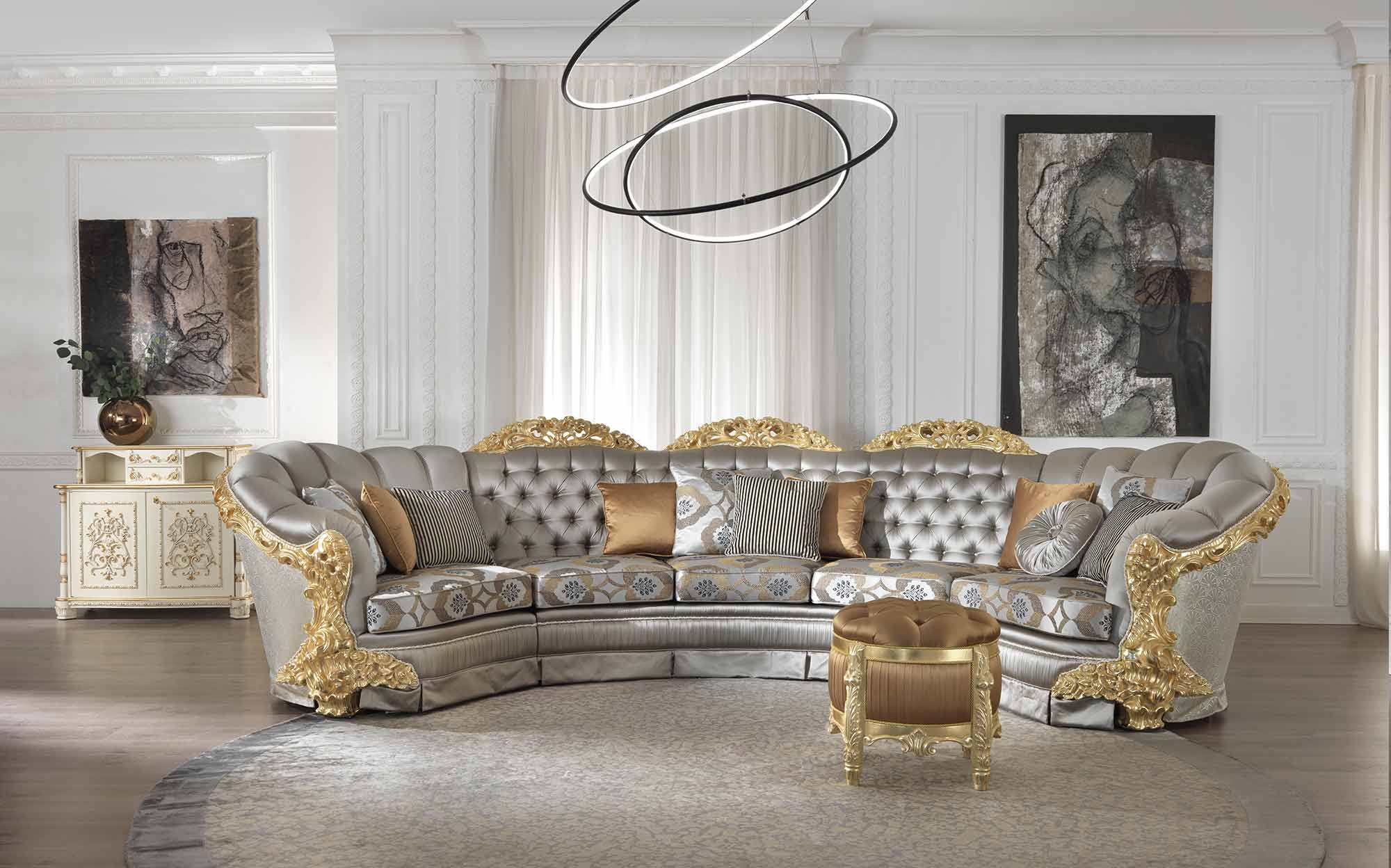 Розкішний кутовий диван з декоративними елементами від Asnaghi Interiors — 101DOMUS