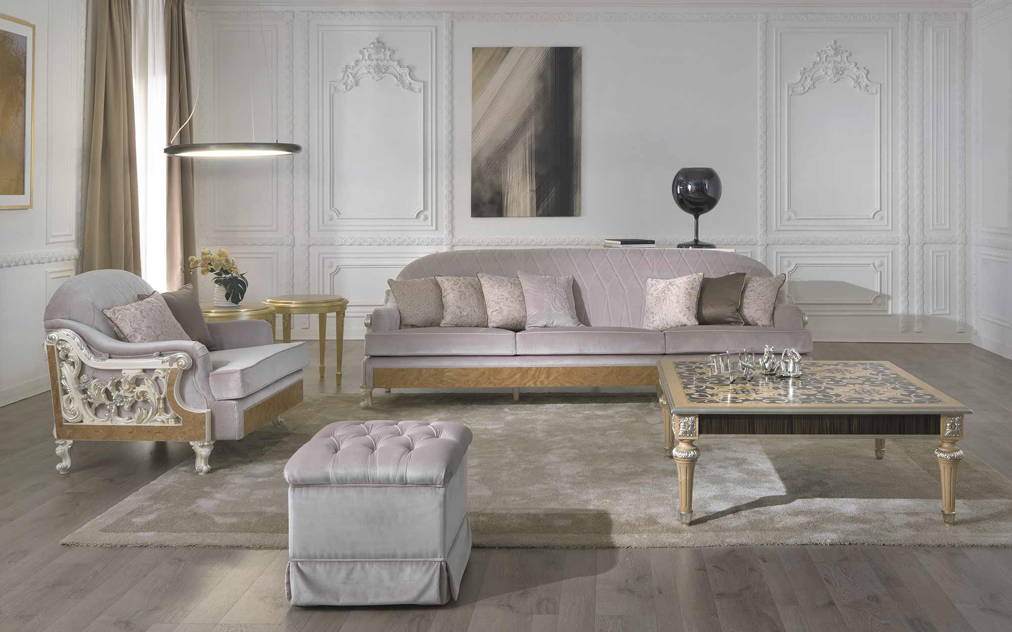 Вітальня у світлих тонах з м’якими меблями від Asnaghi Interiors — 101DOMUS