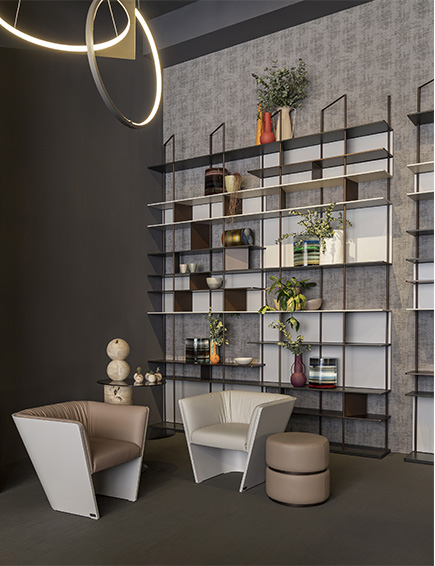 Sudoku bookcase by BizzottoItalia – dynamic luxury wall system on 101Domus