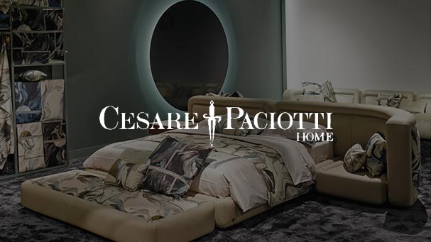 Cesare Paciotti Home luxury bedroom with designer Italian bed and refined upholstery