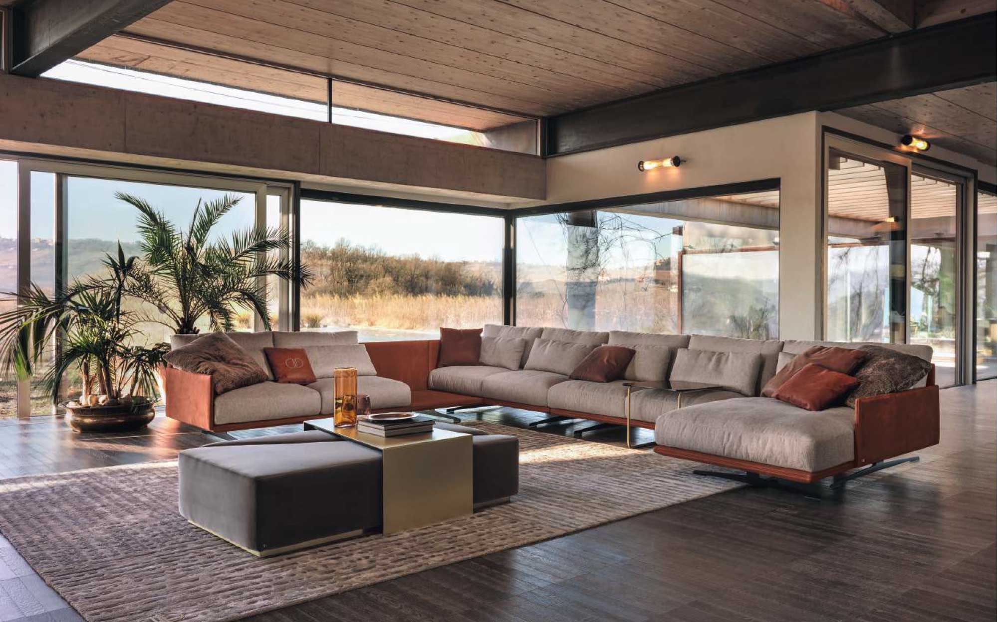 Daytona Home – Современная и изысканная зона отдыха на 101Domus Роскошная гостиная от Daytona Home – Элегантный интерьер с модульным диваном