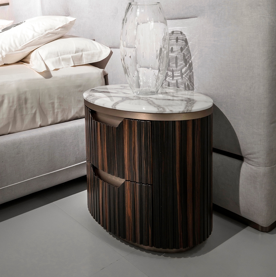 Giorgio Collection – elegant details for luxury sleeping spaces Giorgio Collection nightstand in a refined bedroom interior