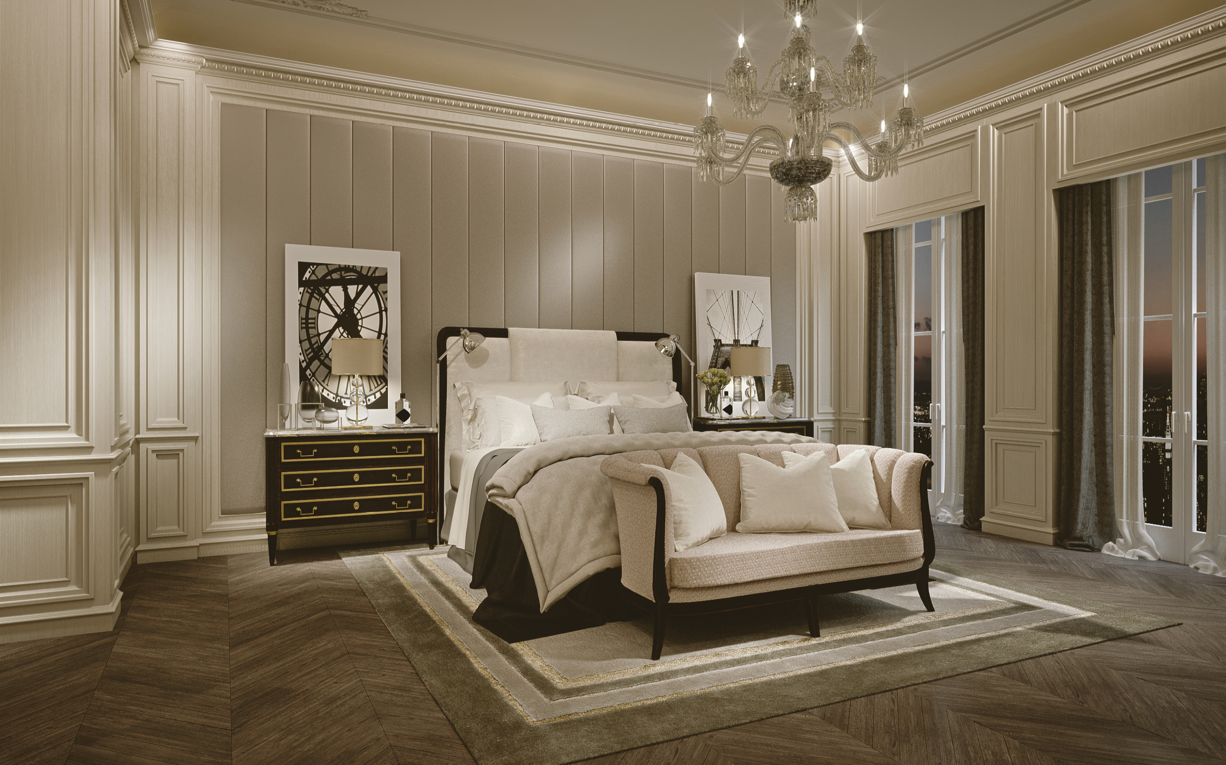 Medea Mood – Sophisticated bedroom design with timeless elegance on 101Domus Luxurious bedroom interior by Medea – Refined sleeping area with elegant furnishings and soft tones