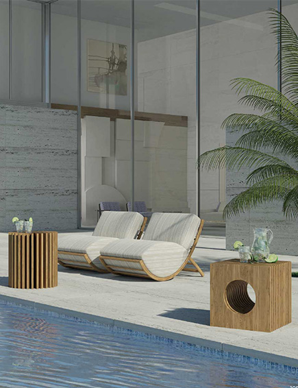 Rivatelier – дебют outdoor-колекції з кріслом Nemo Зона outdoor з кріслом Nemo з натурального дерева від Rivatelier